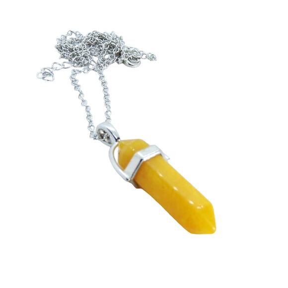 Hot Topic Jewelry - Hot Topic Mustard Yellow Aventurine Chakra Necklace
